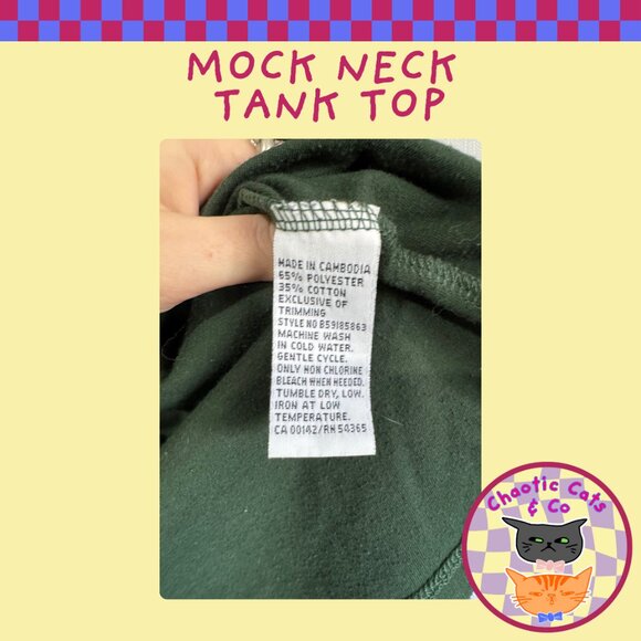 Mock Neck Tank Top - Picture 2 of 3